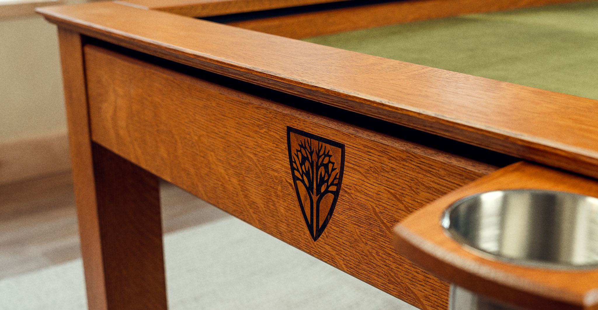 Mission Oak rail detail overhead
