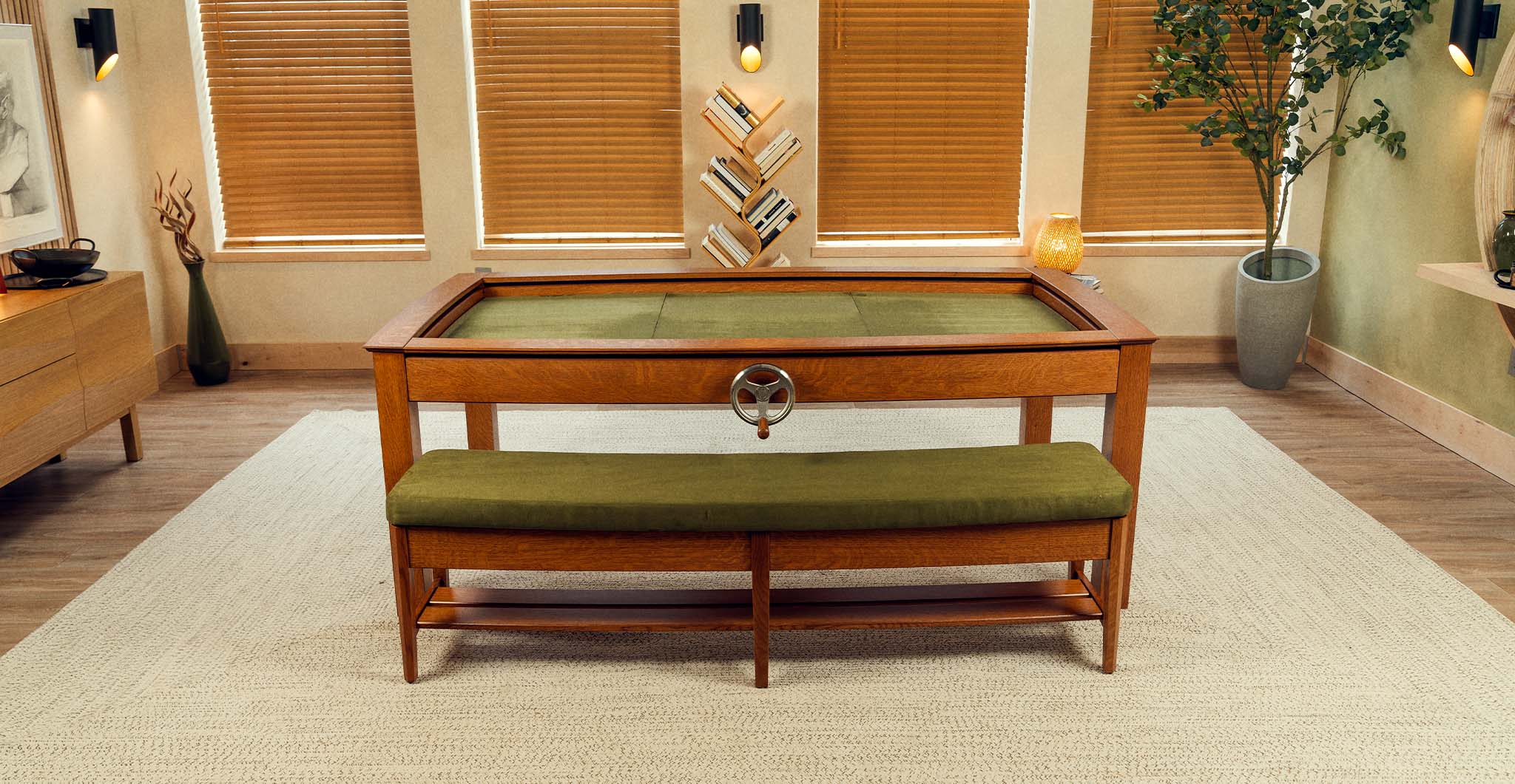 Prophecy Mission Oak with bench