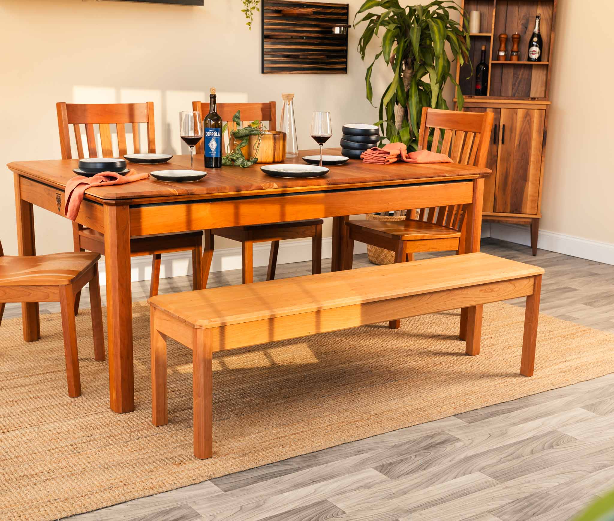 Solid Wood Bench