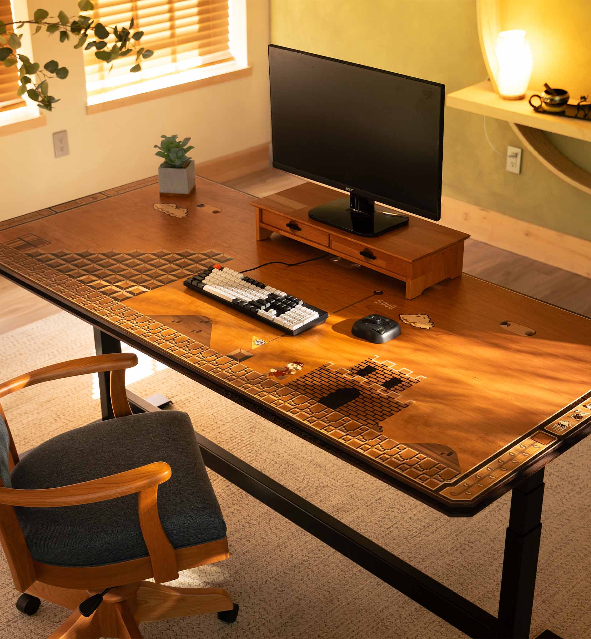 Mario Bros. Inspired Sit-Stand Desk