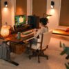 wyrmwood-desk-cherry-Jiarui Cozy L_Desk Social Photos-1 Wyrmwood Desk - Cherry