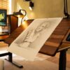 Desk Extension - drawing surface closeup with sketch