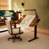 Desk Extension - extension tilted with drawing angle view