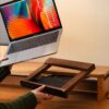 Laptop Holder - laptop holder with laptop close-up